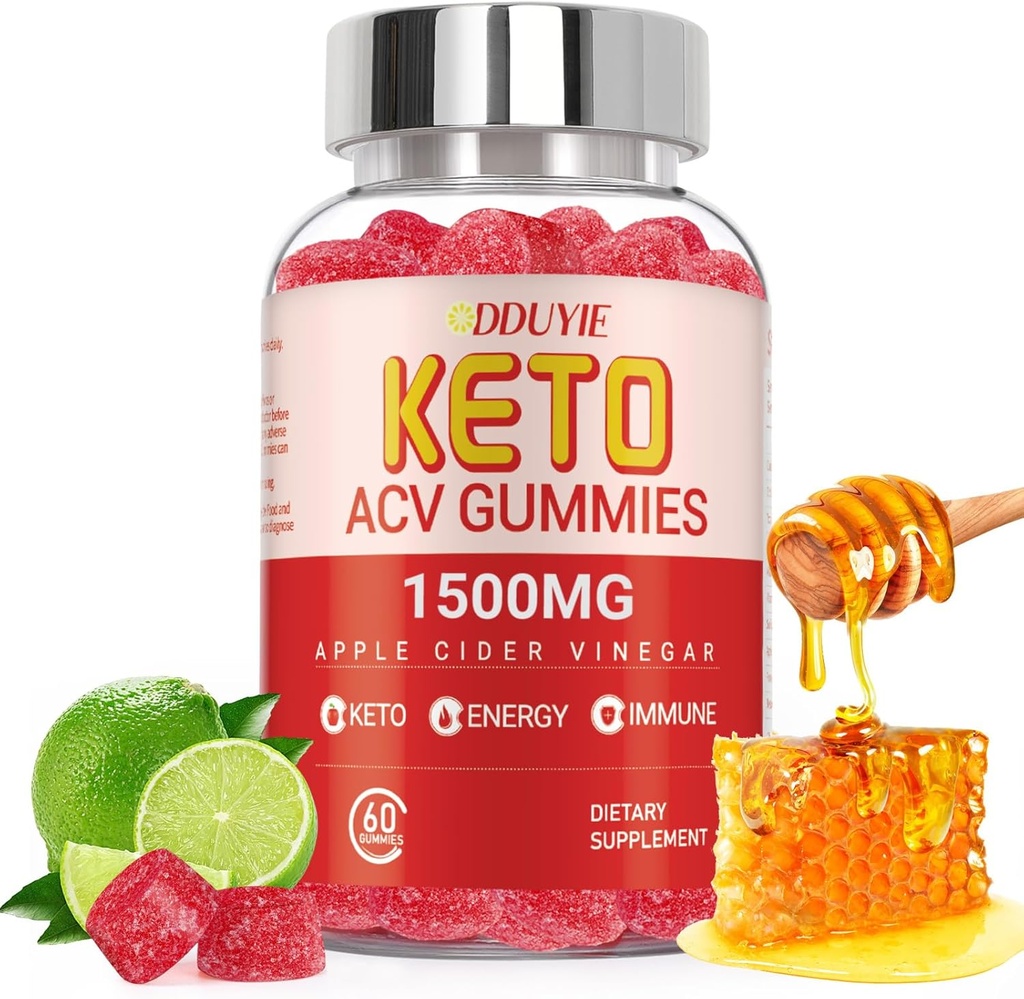Keto ACV Gummies Advanced Weight Low Loss 124; 2000mg Law Carb Apple Cider Vincious Gummies for Detox, Cleansing Gummies 124; Lavet i USA