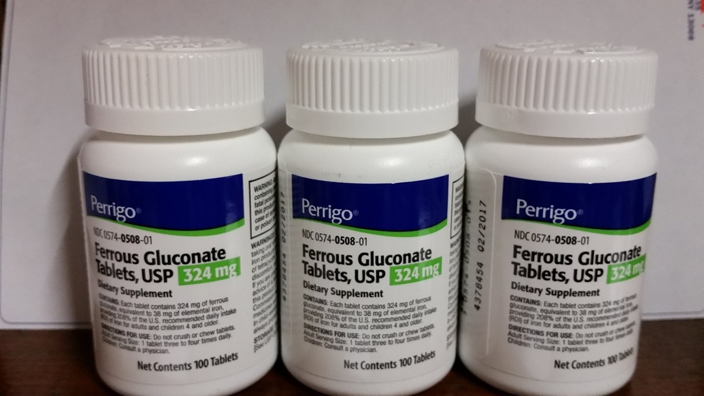 Ferrogluconat, 324mg, 100 tabletter, 3- Pack