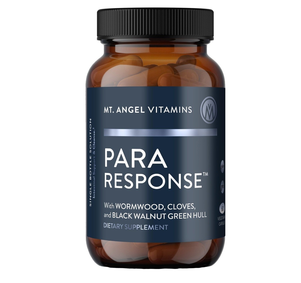 Mt. Angel Vitaminer - para Response Б124; Intestinal Health Support, fordøjelsesstøtte Б124; Black Walnut Wormwood Б124; Non- GMO, Vegan, 60 Vegetariske kapsler
