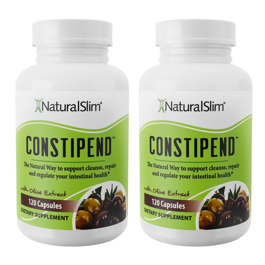 Naturalslim Magnesium Oxide - Constiple for Constipation Relief, Colon Cleanser & Stylleblødgøringsmidler til kvinder & mænd med Magnesium Citrate, Aspartat, & Olive Extract - 120 Vegetabilske kapsler 2 Pack