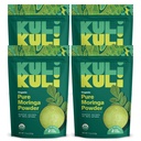 Kui Kui Moringa Oleifera Organic Leaf Powder & Green Smoothie, 100% Pure USDA Certified & Non- GMO Moringa Powder, Great with Smoothies, Tea, and Food, 4 Pack