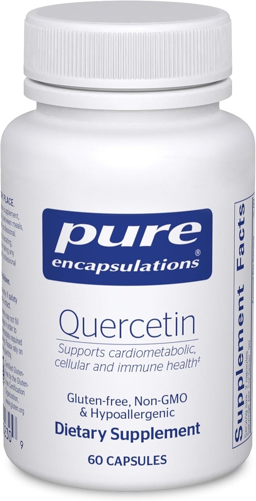 Ren indkapsling Quercetin - 500 mg - immunforsvar, cellular sundhed & hjerte - antioxidant supplement - Gluten Free & Non- GMO - 60 kapsler