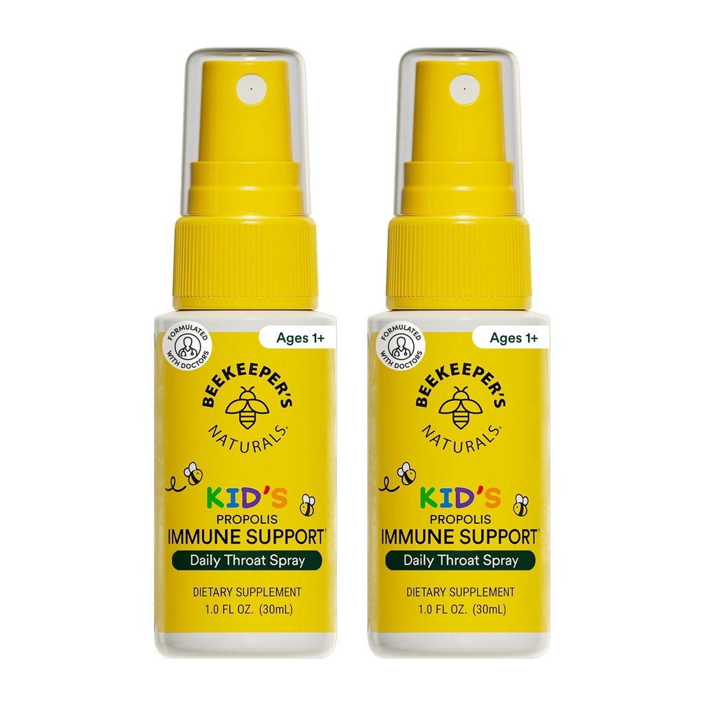 Biavlerens Naturals Kids Propolis Throat Spray 95% Bee Propolis Extract - Natural Immunsupport & Sore Throat Relief, Antioxidants & Gluten- Free, 1,06 oz (Pack of 2)