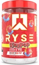 RYSE Indlæser pre workout pulver - Ring Pop Cherry - Daglig pre-workout for mænd og kvinder med 325mg koffein, Beta Alanine, og Citrullin til Pump, Focus og energi - 30 Serveringer