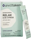Ashwagandha Relax & De-Stress Powder - Lemon Lavender 14ct Box - 600mg Ashwagandha, 200mg L-Theanine, Holy Basil – Supports Stress, Relaxation – Vegan, No Added Sugar - 14 Servings