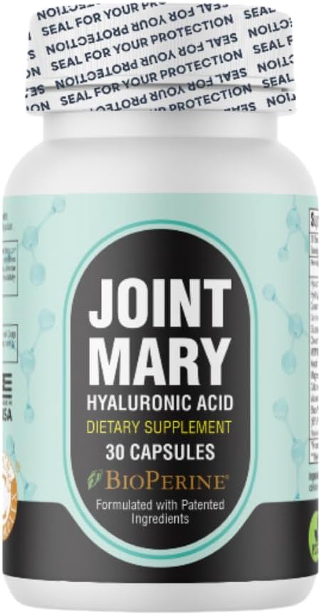 Hyaluronic Acid Supplement– Advanced Joint Support with Hydrolyzed Collagen, Turmeric, Glucosamine, MSM, Vitamin C – 30 Capsules