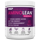RSP NUTRITION AminoLean Pre Workout Powder, Amino Energi & Vægt Management med Vegan BCAA Aminosyrer, Naturlig Koffein, Fortræning Boost til mænd og kvinder, 30 Serv