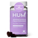 Hum Calm Ashwagandha Gumier for kvinder og mænd, L- Theanine Ashwagandha Kosttilskud til daglig afslapning & Clarity Support, Vegansk Fast fungerende Gummy Formel, Blandede Berry Flavor, 60 Gummies