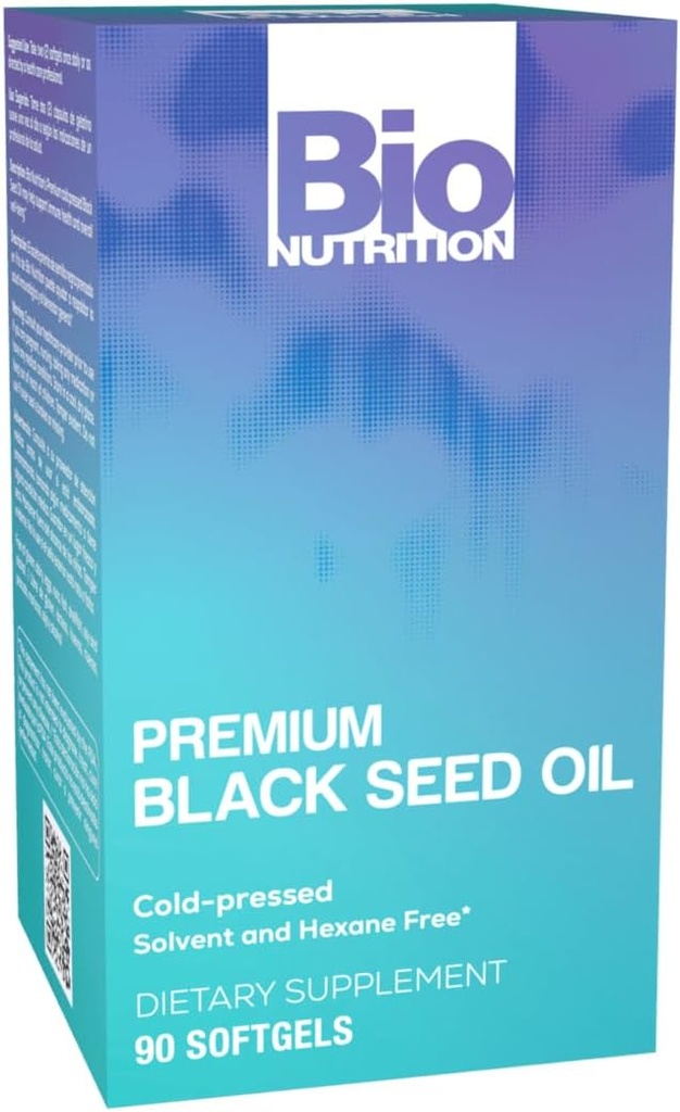 Bio Nutrition Black Seed Oil Premium 90 Softgels | Cold Pressed | Hair & Skin