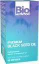 Bio Nutrition Black Seed Oil Premium 90 Softgels against 124; Cold Pressed