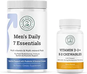 Mænds Daily 7 Essentials & Vitamin D3 + K2 Bundle