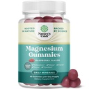 Sugar- Free Extra Strength Calm Magnesium Gummier for voksne - Afslappende Magnesium Citrate Gummies med Elemental Mag - Sleep Aid Soft Chews Raspberry Flavored - Krop og sind Afslapning - 60 Greve