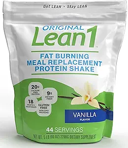 Lean1 Vanila, Meal udskiftning Protein Shake, 44 Servering i en 5lb taske