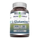 Amazing Formulas L- Glutamine Amino Acid Supplement- 124; 800 Mg Per Serving - 124; 180 Kapsler - 124; Non- GMO - 124; Gluten Free - 124; Fremstillet i USA