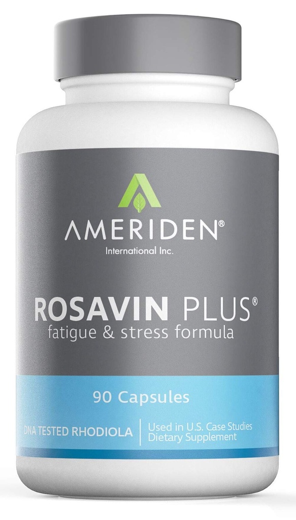 Rosavin Plus ® med Electrolytes- Siberian Rhodiola rosea 90 V- kapsler 150mg af AMERIDEN INTERNATIONAL, INC