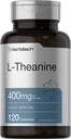 Horbäach L- Theanine Supplement- 124; 400mg - 124; 120 Powder Capsules - 124; Non- GMO & Gluten Free