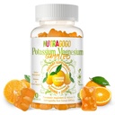 Kalium Magnesium Gummies, Kalium Supplement w / Ashwagandha, Høj Absorption Magnesium Glycinat, B6, D3, Kalium Citrat for ben kramper, Muskel, Elektroyte for voksne børn, Sugar- fri, 60 Gummies