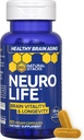 NeuroLife Longevity Supplement - 500mg Taurine & 400mg Berberine Supplement - Klinisk testet MitoPrime L- Ergothioneine - Brain Support for Cognitive Vitality - 60 Berberine kapsler