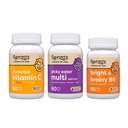 Renzos vitaminer Tilbage til skolen Bundle, Bright & Brainy Vitamin B6, Picky Eater Kids Multivitamin, og Kids Vitamin C med Elderberry & Zink til immunforsvar