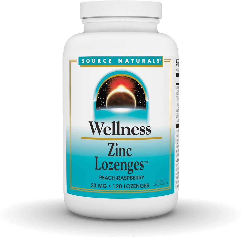 Kilde Naturals Wellness Zink Lozenges, Peach- Raspberry Flavord immunforsvar, 23mg - 120 Lozenges