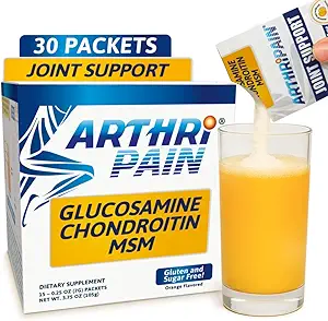 Arthripain - Joint Support Cartiage Repair Supplement - Klinisk testet Joint Juice - Ligament Relief Support - Glucosamine Chondroitin MSM - Opsvulmet Knee Behandling - sukkerfri - Made in US - 30ct