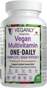 Vegansk Multivitamin One- Daily, (90 Veg tabletter). Komplet Nutrition Support til Plant- baseret, Vegansk eller Vegetarisk kost. 26 Essentials med høj potens i B12 & D3.