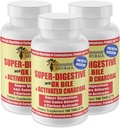 Sunshine Naturals Super fordøjelsestillæg. Ox Bile & Aktiveret kul til fordøjelsesstøtte, Bloating Relief, Gut Cleanse, Nutrient Absorption, og Samlet Wellness. 100 tabletter. Pakning med 3