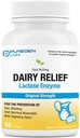 Puregen Labs Dairy Relief Natural Fast Actioning Lactase Enzyme 3000 FCC, Lactose Intolerance Pills 90 Caplets