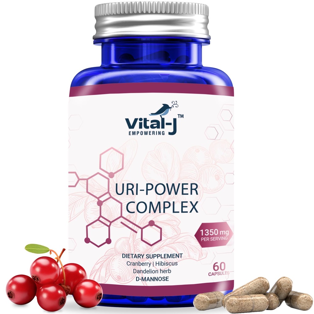 4 - - IN-1 URI POWER COMPLEX 1350mg - D Mannose, Tranebær, Hibiscus, og Mælkebøtte Herb - Naturligvis Rengøre Bregen og Urinary Tract 60 kapsler - Specialiseret tilgang til UTI Avoidance