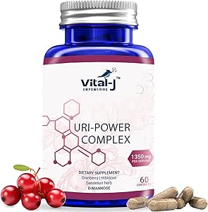 4 - - IN-1 URI POWER COMPLEX 1350mg - D Mannose, Tranebær, Hibiscus, og Mælkebøtte Herb - Naturligvis Rengøre Bregen og Urinary Tract 60 kapsler - Specialiseret tilgang til UTI Avoidance