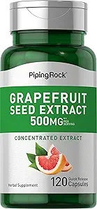 Grapefrugt frø, 500 mg (per portion), 120 Quick Release kapsler