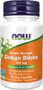 Now Foods Supplements, Ginkgo Biloba 120 mg, Double Strength, Non- GMO Project Verified, 50 Veg Kapsler