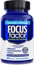 Focus Factor Nutrition for The Brain, Forbedret hukommelse og koncentration hjerne supplement, Komplet Multivitamin med vitaminer B6, B12, D, Bacopa Monnieri & Tyrosine, 60 Greve