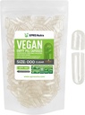 XPRS Nutra Vegansk Størrelse 000 Tomme kapsler - 500 Grev Tomme Vegansk Vegansk Tomme Piller Kapsler - DIY vegetabilsk Kapsel Fyldning - Veggie Caps Pills