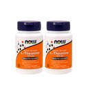 Now Foods L- Theanine 200 mg, 60 Vegetabilske kapsler (2 Pack)