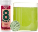 8Greens Supergreens Tablets Б124; Super Green Powder Superfood Tablet, Metabolisme Immunitet & Focus, Daily Green Effervescent Tablets, Organic: Aloe Vera, Spirulina, Chlorella, Peach, 10 Servere