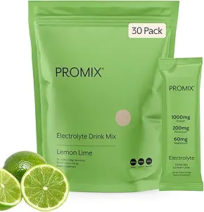 ProMix Nutrition Electrolytes Powder Packets - Sugar Free, Zero Calorie, Stevia Free, Fasting Friendly, Natural Himalayan Pink Salt - Lemon Lime - 30 Servering (Pack of 30)