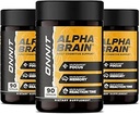 ONNIT Alpha Brain (270ct) - Premium Nootrop Brain Supplement - fokus, koncentration og hukommelse - Alpha GPC, L Theanine & Bacopa Monnieri