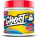 GHOST Gamer: Energi og Focus Support Formel - 40 Servering, Svenske Fisk - Nootropics & Natural Koffein for Opmærksomhed, Nøjagtighed & Reaction Time - Vegan, Gluten- Free