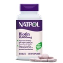 Natrol Beauty Biotin 10,000mcg Vitaminer for skønhed, 100 tabletter, 100 dages forsyning