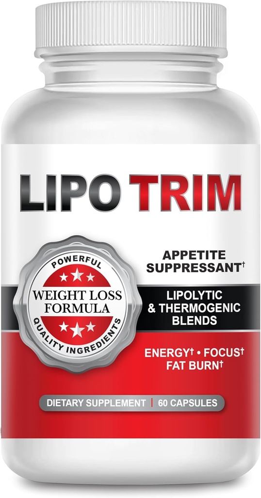 Lipo Trim- Advanced Lipogen Thermogen Diet Pills - Boost Energy, Forstørre fokus, og accelerere fedt loss - 60 Fast fungerende Appetit suppressive kapsler