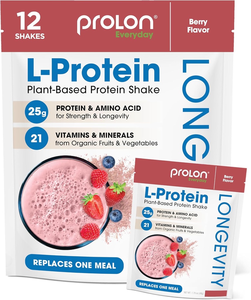 Prolon Longevity Plant Based Protein Powder 124; Muscle Syntese & Repair, Sund Aging, Boost Performance