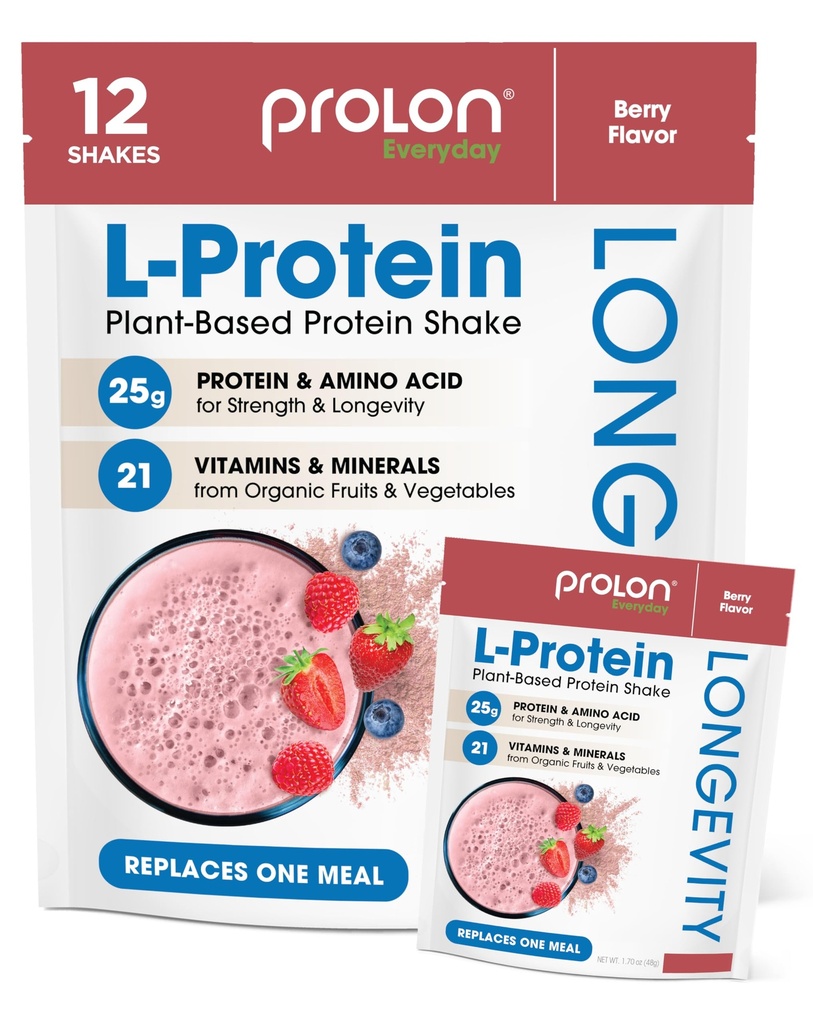 Prolon Longevity Plant Based Protein Powder 124; Muscle Syntese & Repair, Sund Aging, Boost Performance