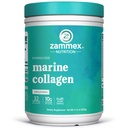 Zammex Marine Collagen Peptider pulver Unflavored, Wild- fanget fisk collagen pulver, understøtter sund hud, hår, Joints, Type 1 & 3 Collagen supplement til kvinder - Let at blande. (32 Servering)