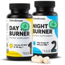 ColonBroom Dag & Nat Burner Kosttilskud, Piller til kvinder / Mænd med Inulin, L- carnitin, Coenzym Q 10, Grain of Paradise og mere, Colon Broom 60 Veganske kapsler Per Container