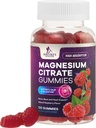 Magnesium Citrate Gummies Supplement - Høj Absorption, Vegansk Magnesium Gummies Supplement til voksne & Børn, Magnesio Citrate Gummies Kosttilskud til muskel, nerve, ben og hjerte - 120 Gummies
