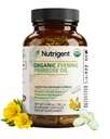 Organic Evening Primrose Oil Supplement, 940 mg 100% Pure med 10% GLA, Høj Absorption Flydende Organiske Kapsler, fremmer kvinders sundhed & hudsundhed, kold presset, 60 Greve