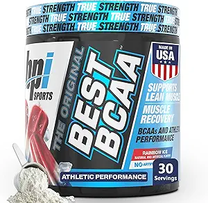 BPI Sports Bedste BCAA pulver - Muscle Recovery Support - Forgrenet Chain Amino Acids Note 124; Building Blocks of Protein and Muscle - Post Workout Inddrivelse - Hydration - Rainbow Ice, 30 Servering