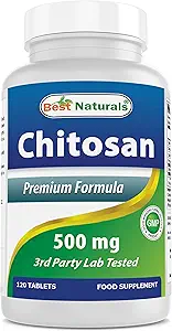 Bedste Naturals -- Chitosan -- 500 mg -- 120 tabletter