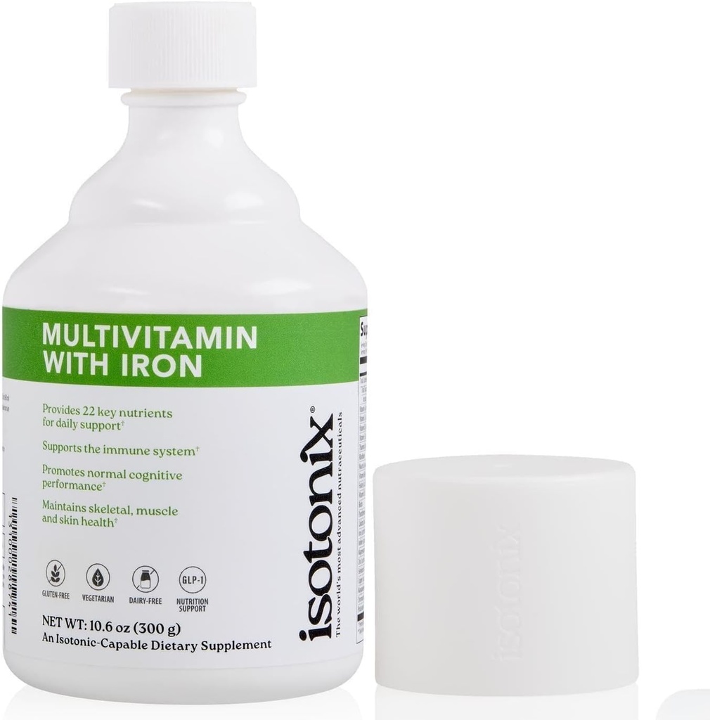 Isotonix Multivitamin med jern - understøtter immunsystemet, mental Clarity, ben sundhed & energi - Ideel til mænd, kvinder - Gluten- fri, ikke-GMO - 90 Servering